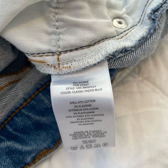 Re/Done High Rise Women's Jeans - Blue size 24 - Picture 12 of 15